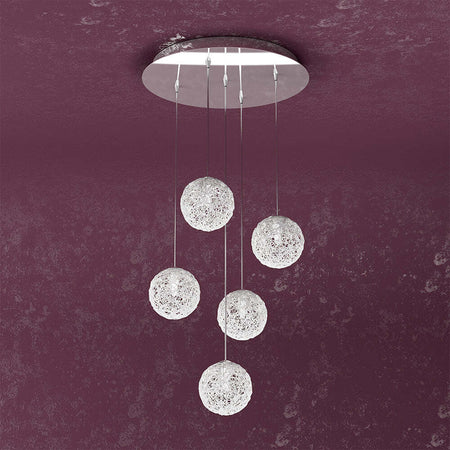 Sospensione-Contemp-Willow-Metallo-Cromo-Diffusore-Alluminio-5-Luci-G9