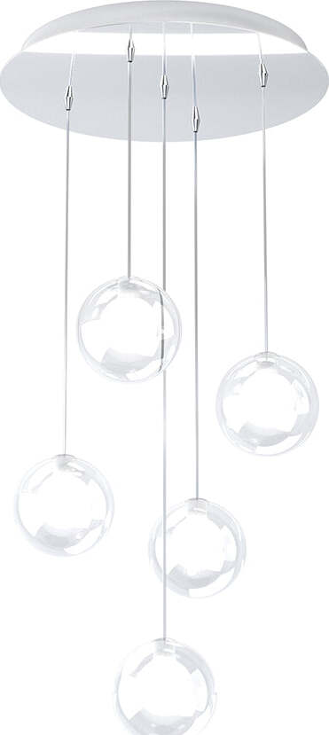 Sospensione-Contemp-Willow-Metallo-Cromo-Vetro-Bianco-Satitano-5-Luci-G9