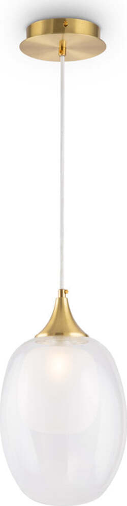 Sospensione-Contemporanea-Aura-Struttura-Metallo-Ottone-1-Luce-Diffusore-Vetro