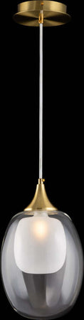 Sospensione-Contemporanea-Aura-Struttura-Metallo-Ottone-1-Luce-Diffusore-Vetro
