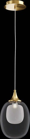 Sospensione-Contemporanea-Aura-Struttura-Metallo-Ottone-1-Luce-Diffusore-Vetro
