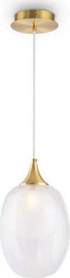 Sospensione-Contemporanea-Aura-Struttura-Metallo-Ottone-1-Luce-Diffusore-Vetro