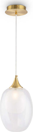 Sospensione-Contemporanea-Aura-Struttura-Metallo-Ottone-1-Luce-Diffusore-Vetro