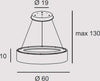 Sospensione-Contemporanea-Aurora-Metallo-Magenta-Led-36W