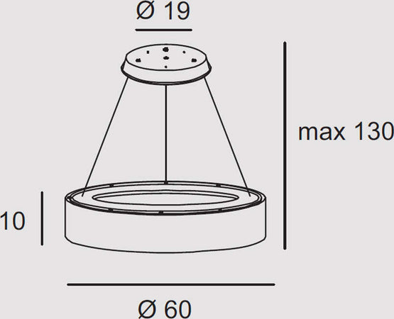 Sospensione-Contemporanea-Aurora-Metallo-Rame-Opaco-Led-36W
