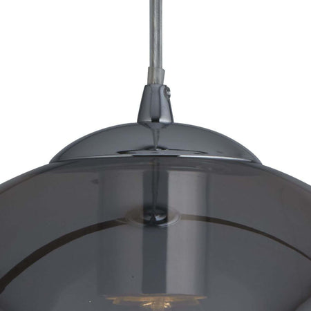 Sospensione-Contemporanea-Balls-Acciaio-Cromo-Vetro-Fumè-1-Luce-E27