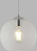 Sospensione-Contemporanea-Balls-Acciaio-Cromo-Vetro-Trasparente-1-Luce-E27-D25Cm