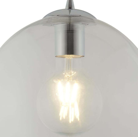 Sospensione-Contemporanea-Balls-Acciaio-Cromo-Vetro-Trasparente-1-Luce-E27-D25Cm
