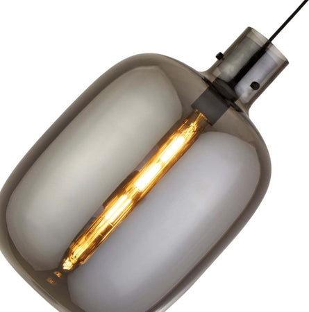 Sospensione-Contemporanea-Barile-Acciaio-Nero-Vetro-1-Luce-E27