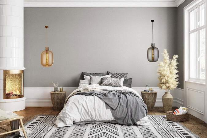 Sospensione-Contemporanea-Barile-Acciaio-Ottone-Vetro-1-Luce-E27