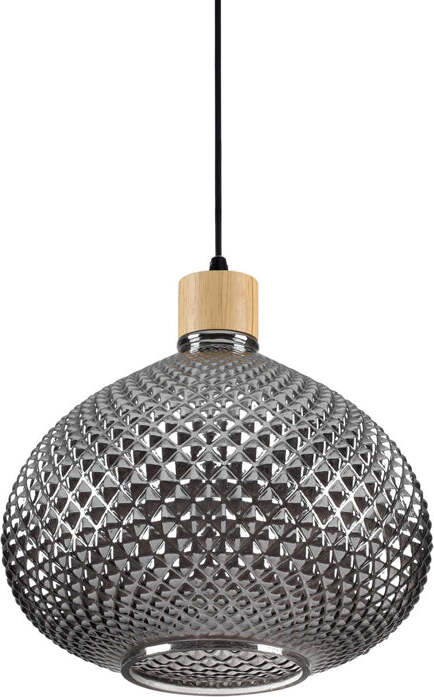 Sospensione-Contemporanea-Bergen-3-Vetro-Fumè-1-Luce-E27