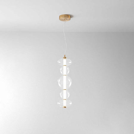 Sospensione-Contemporanea-Bubbles-Metallo-Oro-Led-Integrato-38W