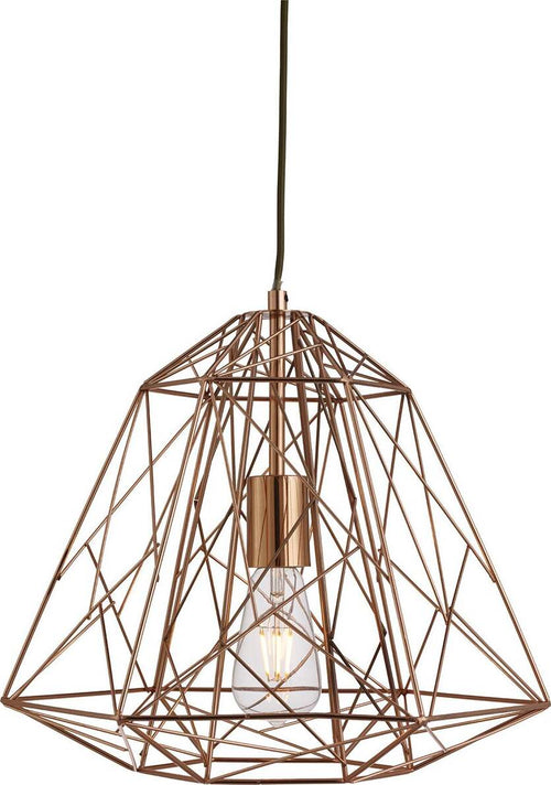 Sospensione-Contemporanea-Cage-Geometrica-Acciaio-Rame-1-Luce-E27