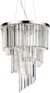 Sospensione-Contemporanea-Carlton-Metallo-Cristallo-Cromo-12-Luci-E14