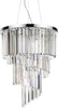 Sospensione-Contemporanea-Carlton-Metallo-Cristallo-Cromo-12-Luci-E14