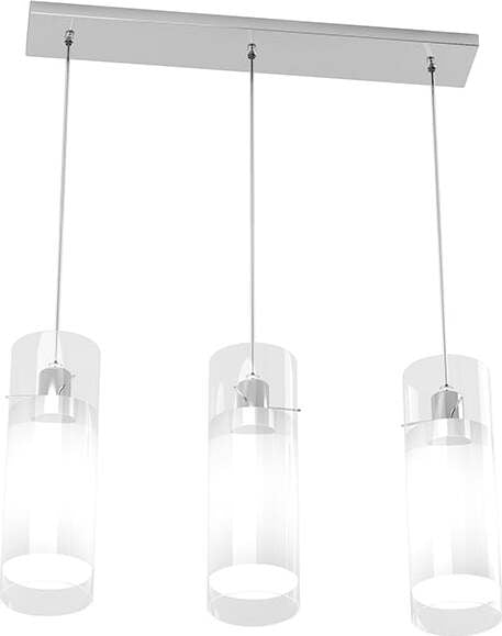 Sospensione-Contemporanea-Cilinder-Metallo-Cromo-Vetro-Satinato-Cromo-3-Luci-E27