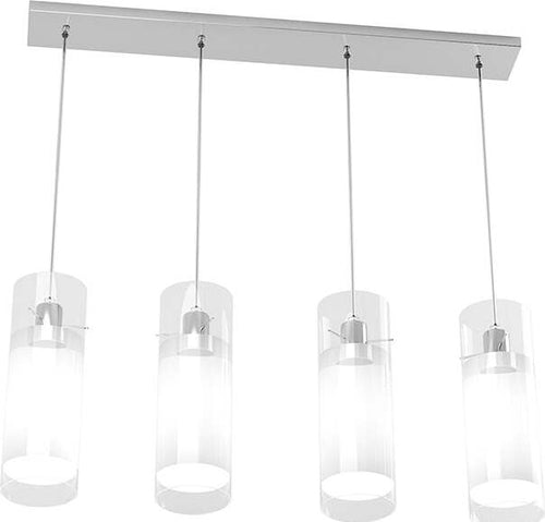 Sospensione-Contemporanea-Cilinder-Metallo-Cromo-Vetro-Satinato-Cromo-4-Luci-E27
