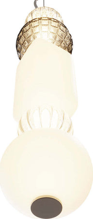 Sospensione-Contemporanea-Collar-Metallo-Cromo-E-Paralume-Vetro-Trasparente-35W