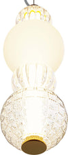 Sospensione-Contemporanea-Collar-Metallo-Oro-E-Paralume-Vetro-Oro-17W