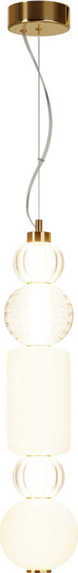 Sospensione-Contemporanea-Collar-Metallo-Oro-E-Paralume-Vetro-Oro-35W