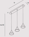 Sospensione-Contemporanea-Cony-Metallo-Bianco-Led-21W