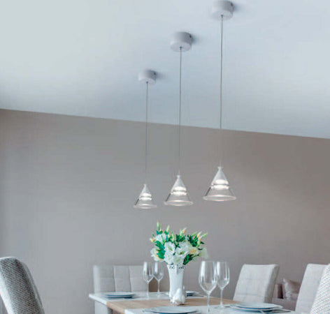 Sospensione-Contemporanea-Cony-Metallo-Bianco-Led-7W