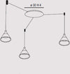 Sospensione-Contemporanea-Cony-Metallo-Nero-Led-21W