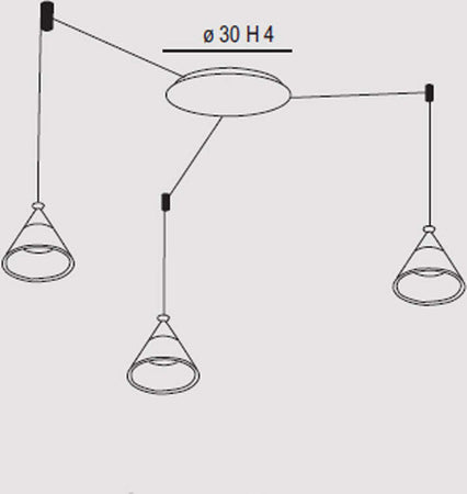Sospensione-Contemporanea-Cony-Metallo-Nero-Led-21W