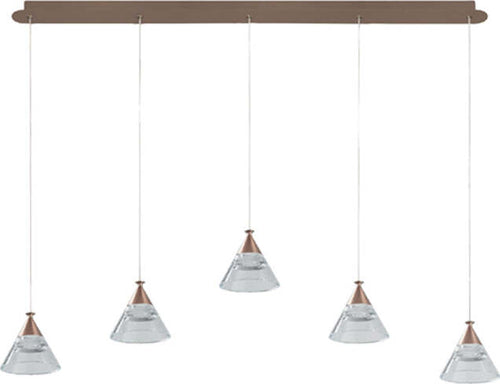 Sospensione-Contemporanea-Cony-Metallo-Oro-Rosato-Led-35W