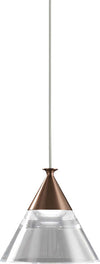 Sospensione-Contemporanea-Cony-Metallo-Oro-Rosato-Led-7W