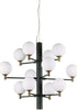 Sospensione-Contemporanea-Copernico-Metallo-Nero-12-Luci-3W-3000K-Luce-Calda