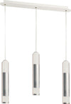 Sospensione-Contemporanea-Derby-Foglia-Argento-Led-3X5+5W