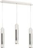 Sospensione-Contemporanea-Derby-Foglia-Argento-Led-3X5+5W