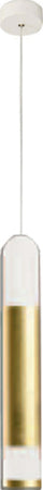 Sospensione-Contemporanea-Derby-Foglia-Oro-Led-1X5+5W