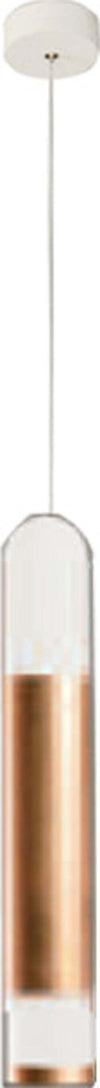 Sospensione-Contemporanea-Derby-Foglia-Rame-Led-1X5+5W