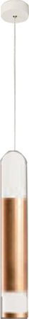 Sospensione-Contemporanea-Derby-Foglia-Rame-Led-1X5+5W
