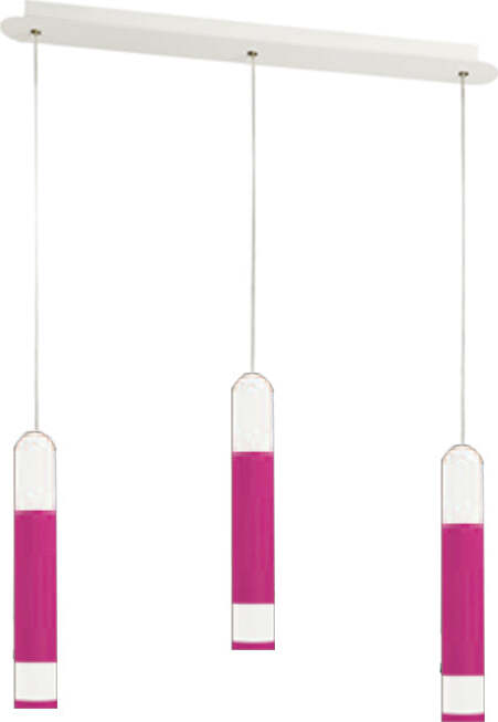 Sospensione-Contemporanea-Derby-Magenta-Led-3X5+5W