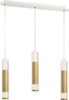 Sospensione-Contemporanea-Derby-Oro-Opaco-Led-3X5+5W