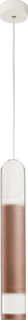 Sospensione-Contemporanea-Derby-Oro-Rosato-Led-1X5+5W