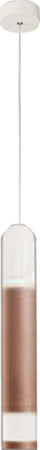 Sospensione-Contemporanea-Derby-Oro-Rosato-Led-1X5+5W