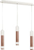 Sospensione-Contemporanea-Derby-Oro-Rosato-Led-3X5+5W