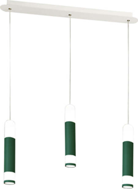 Sospensione-Contemporanea-Derby-Verde-Bosco-Led-3X5+5W