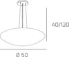 Sospensione-Contemporanea-Discovery-Metallo-Cromo-Vetro-Soffiato-3-Luci-E27-50Cm