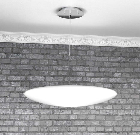 Sospensione-Contemporanea-Discovery-Metallo-Cromo-Vetro-Soffiato-3-Luci-E27-60Cm