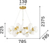 Sospensione-Contemporanea-Dna-Metallo-Bianco-25-Luci-G9-3W-3000K-Luce-Calda