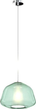 Sospensione-Contemporanea-Double-Skin-Alpha-Metallo-Cromo-Vetro-Verde-1-Luce-E27