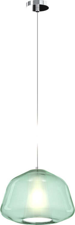 Sospensione-Contemporanea-Double-Skin-Alpha-Metallo-Cromo-Vetro-Verde-1-Luce-E27