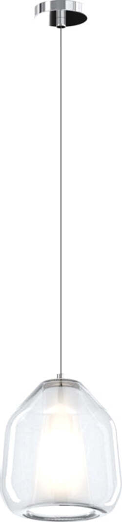 Sospensione-Contemporanea-Double-Skin-Beta-Metallo-Cromo-Vetro-Trasp.-1-Luce-E27