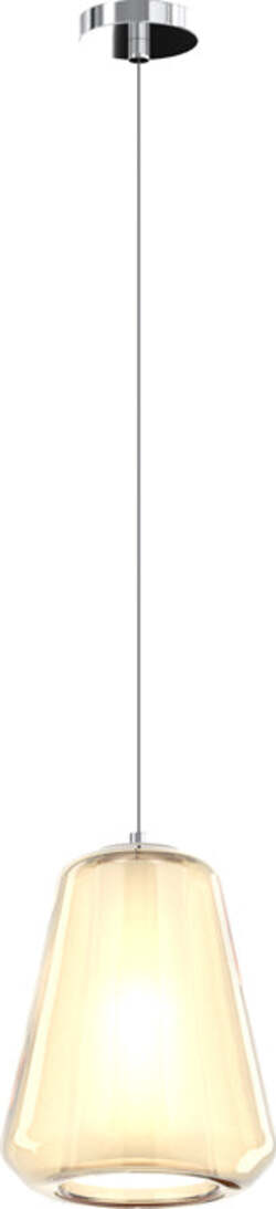 Sospensione-Contemporanea-Double-Skin-Gamma-Metallo-Cromo-Vetro-Ambra-1-Luce-E27