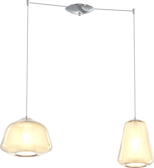 Sospensione-Contemporanea-Double-Skin-Metallo-Cromo-Vetro-A-G-Ambra-2-Luci-E27